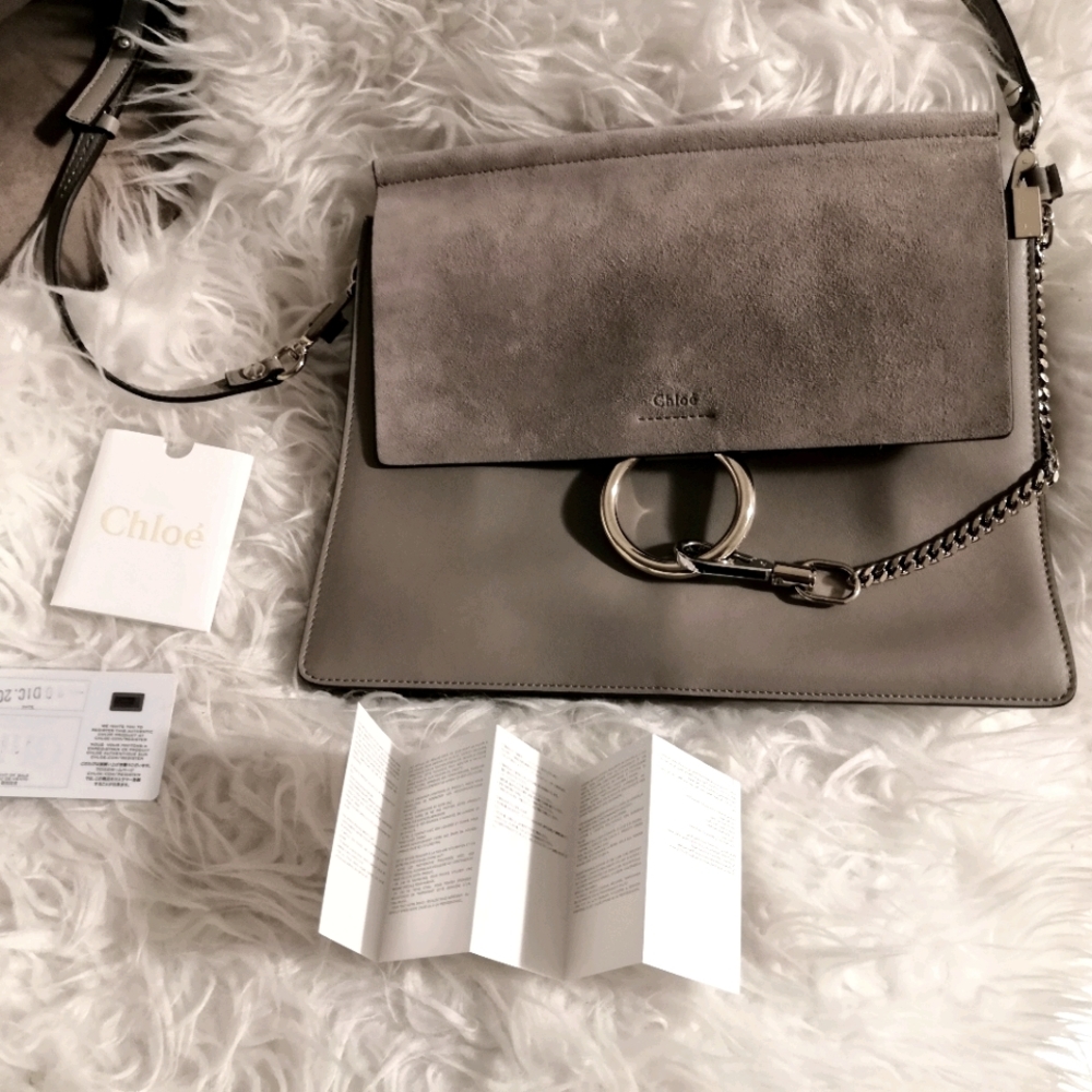 *NWT* Gray Chloe Faye Shoulder Bag